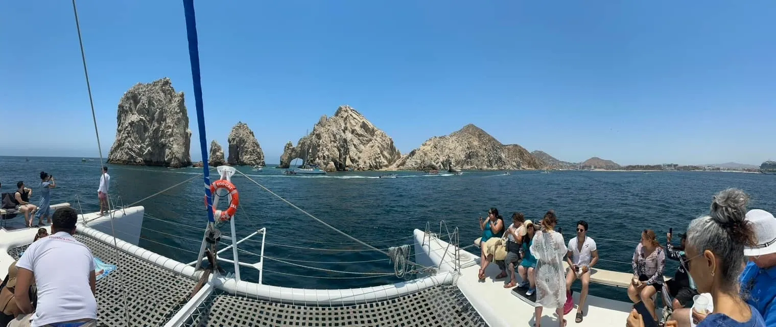 A beautiful view of the mountains from the sea